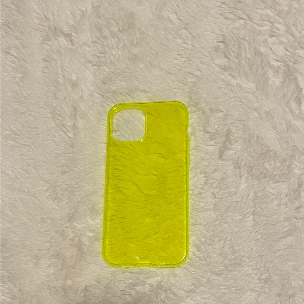 iPhone 12 Transparent Yellow Phone Case